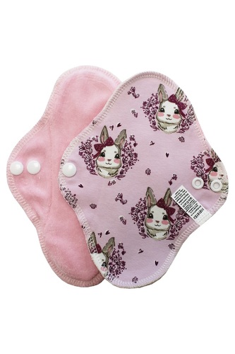Slipová vložka (Bavlněný úplet) - Králičí holčička, sv. růžový velur (kojenecký plyš)