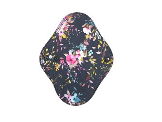 Intimní vložka (Bavlněný úplet) - Popínavé květy, černé obšití