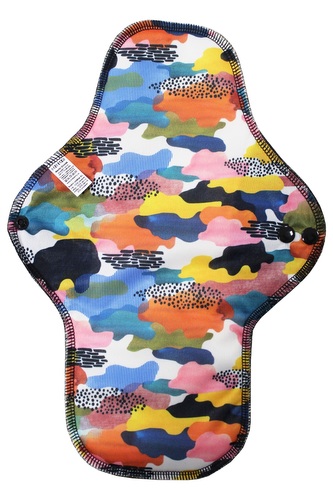 XL vložka (PUL) - Malované mraky, černý velur (kojenecký plyš)