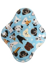 Denní vložka (PUL) - Veselí pejsci, sv. modrý velur (kojenecký plyš)