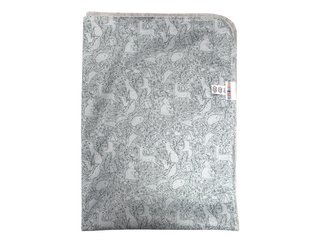 Přebalovací podložka (PUL) - Mentolová zvířátka, šedý velur