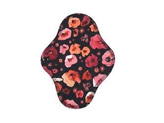 BIO Slipová vložka (Bambusové froté s PUL) - Makové květy (biobavlněný úplet s GOTS)