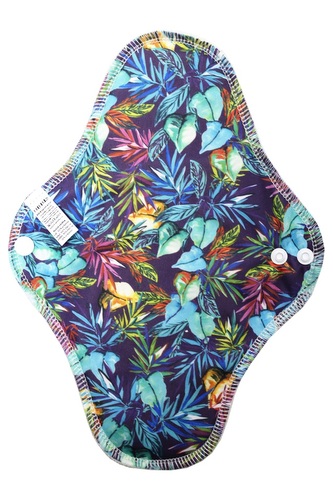 BIO Noční vložka (PUL) - Letní listy & přírodní bambusovo-biobavlněné froté