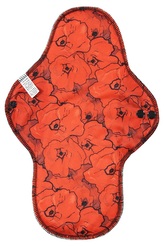 XL vložka (PUL) - Vlčí máky, černý velur (kojenecký plyš)