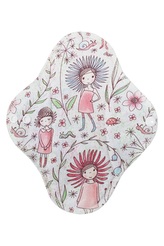 BIO Denní vložka (Bavlněné froté s PUL) - Květinářka (biobavlněný úplet s GOTS)