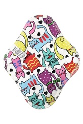 BIO Slipová vložka (PUL) - Kočky & přírodní bambusovo-biobavlněné froté