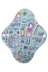 BIO Denní vložka (Bavlněné froté s PUL) - Štěstí (biobavlněný úplet s GOTS)