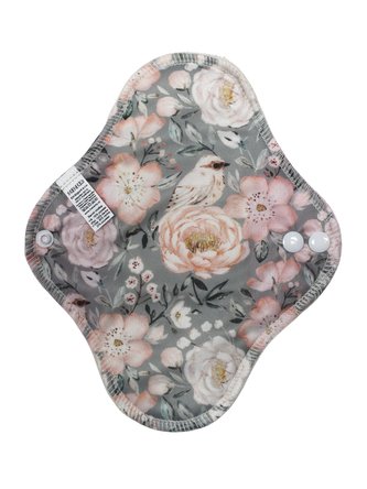 Denní vložka (PUL) - Vrabčák v růžích, sv. růžový velur (kojenecký plyš)