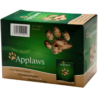 Applaws kapsička Cat Kuřecí prsa a chřest 12x70g