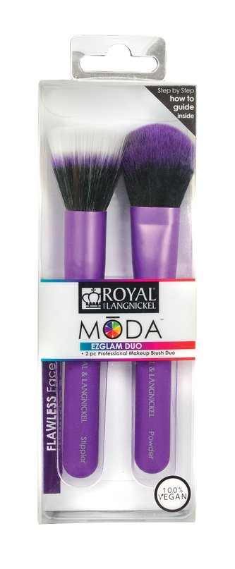 Royal & Langnickel MŌDA™ PRO MAKEUP BRUSH EZGLAM DUO FLAWLESS FACE DVOJICE ŠTĚTCŮ NA LÍČENÍ