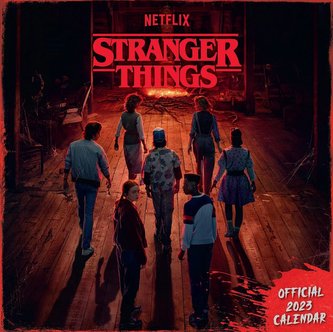 Oficiální nástěnný kalendář 2023 Stranger Things s plakátem (SQ 30,5 x 30,5|61 cm)