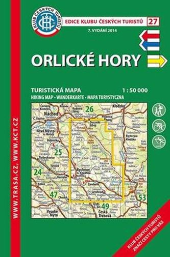 KČT 27 Orlické hory 1:50 000 Turistická