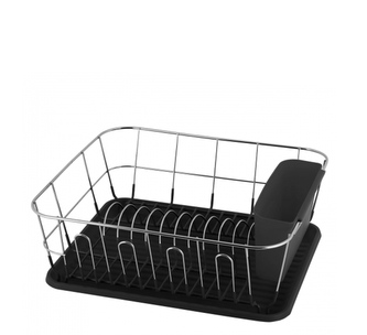 Odkvapkávač na riad čierny 37x33x13.5cm