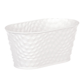 Truhlík kovový, bílá barva.