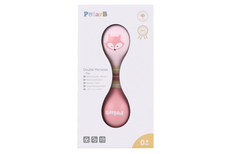 Drevená dvojitá rumbaguľa - líška