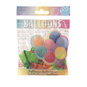 Balónik latex pastel 20 ks