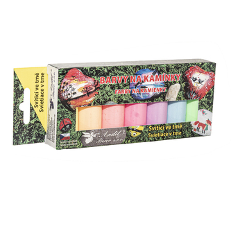 Farby akrylové na kamienky svietiace v tme 7x15 g