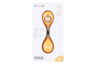 Drevená dvojitá rumbaguľa - Lev