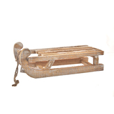 Sáňky dřevo béžové 30x14x11 cm