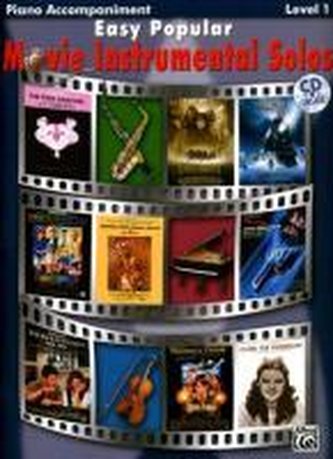 Easy Popular Movie Instrumental Solos: Piano Acc., Book & CD [With CD]