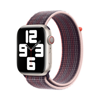 Apple Watch 45mm bezinkově fialový provlékací sportovní řemínek