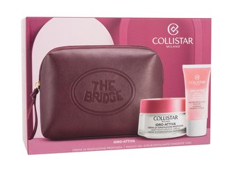 Collistar Idro-Attiva denní pleťový krém Idro-Attiva Deep Moisturizing Cream 50 ml + peeling Idro-Attiva Melting Exfoliating Face Gel 30 ml + kosmetická taštička The Bridge
