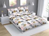 Povlečení krepové na dvoudeku - barevná peříčka - 1x 200x220, 2ks 70x90 cm