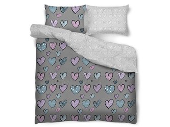 SADA LOŽNÍHO PRÁDLA NOCHE 160X200/2X70X80CM COLOR HEARTS