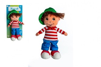 Bábika chlapec Honzík handrový plyš 30 cm česky hovoriaci na karte