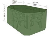 plachta krycia na set 4 stoličiek+obdĺž.stôl 215x173x89cm, PE 90g/m2