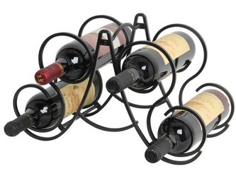 stojan na 4 fľaše 40,5x17x24cm ČER