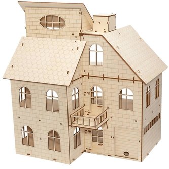 Puzzle Drewniane 3D Domek Dla Lalek Puzzle Drewniane 3D Domek Dla Lalek