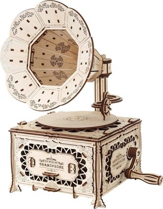 Puzzle Drewniane 3D Gramofon Puzzle Drewniane 3D Gramofon