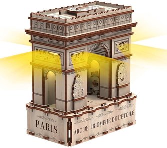 Puzzle Drewniane 3D z Diodą LED Łuk Triumfalny Puzzle Drewniane 3D z Diodą LED Łuk Triumfalny