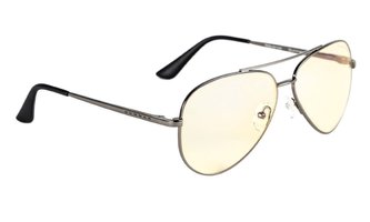 GUNNAR kancelářske/herní brýle MAVERICK GUNMETAL * jantárová skla * BLF 65 * GUNNAR focus * pouzdro zdarma