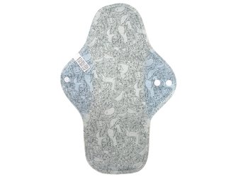 XL vložka (PUL) - Mentolová zvířátka, sv. modrý velur (kojenecký plyš)