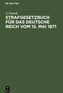 Strafgesetzbuch für das Deutsche Reich vom 15. Mai 1871
