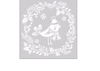 Samolepka na okno PTÁČEK S GLITRY 31x38 cm