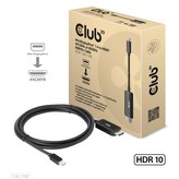 Club3D kábel miniDP 1.4 na HDMI, 4K120Hz alebo 8K60Hz HDR10+, M/M, 1.8m
