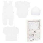4-dílná kojenecká soupravička do porodnice New Baby I AM bílá - velikost 62 (3-6m)