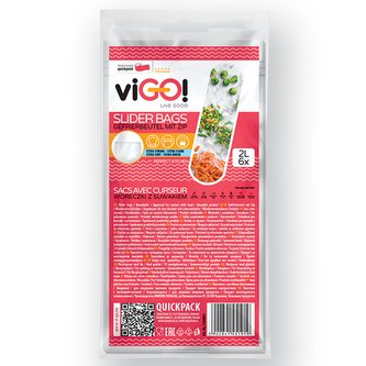 viGO! Sáčky uzavíratelné s jezdcem 2l 6ks