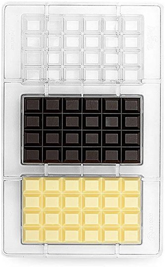 Polykarbonátová forma na čokoládu tabulka čokolády - Decora