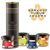 HoneyMix Ovocný  dárkový tubus - Citron a máta, Borůvka, Jahoda, Meruňka 560 g