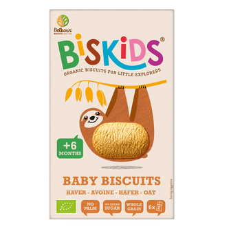 BISkids BIO detské celozrnné ovsené sušienky bez pridaného cukru 6M+ 120g*