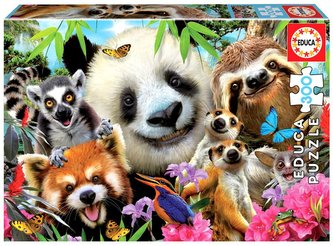 Puzzle Selfie černookých kamarádů