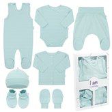 7-dílná kojenecká soupravička do porodnice New Baby I AM modrá - velikost 56 (0-3m)