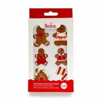 6 ks cukrových dekorací Perníček - Decora