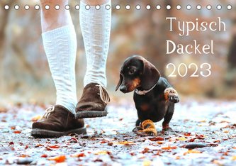 Typisch Dackel 2023 (Tischkalender 2023 DIN A5 quer)