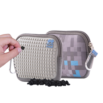 PIXIE CREW univerzální pouzdro MINECRAFT šedo-modré