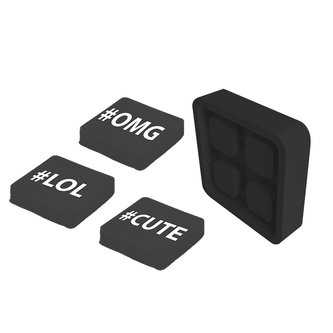 PIXIE CREW odznáček s motivem #HASHTAG černý